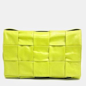 Bottega Veneta Yellow Leather Cassette Shoulder Bag, Shoulder Bags - Luxury Closet catalog