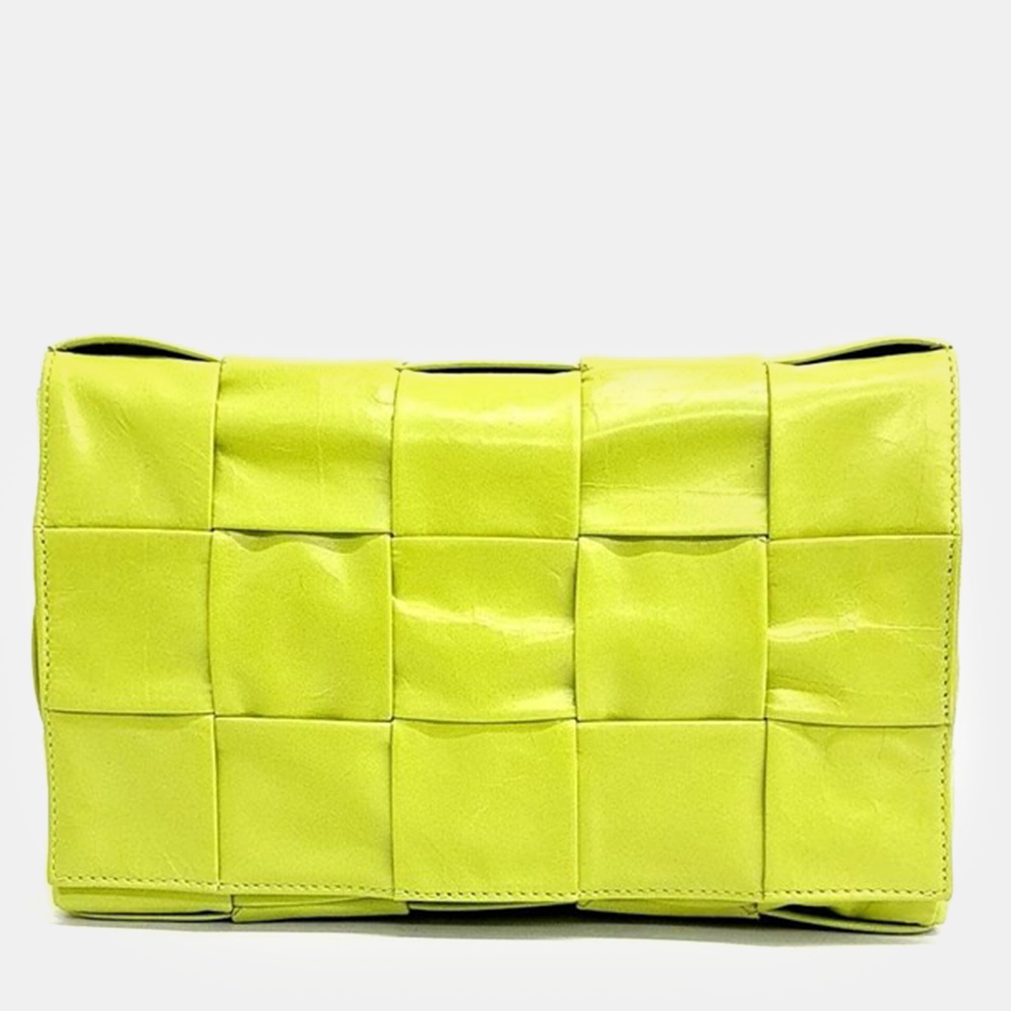 Bottega Veneta Yellow Leather Cassette Shoulder Bag, Shoulder Bags - Luxury Closet catalog