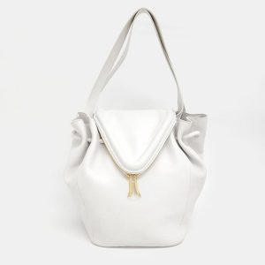 Bottega Veneta White Leather Beak Tote Bag, Tote Handbags - Luxury Closet catalog