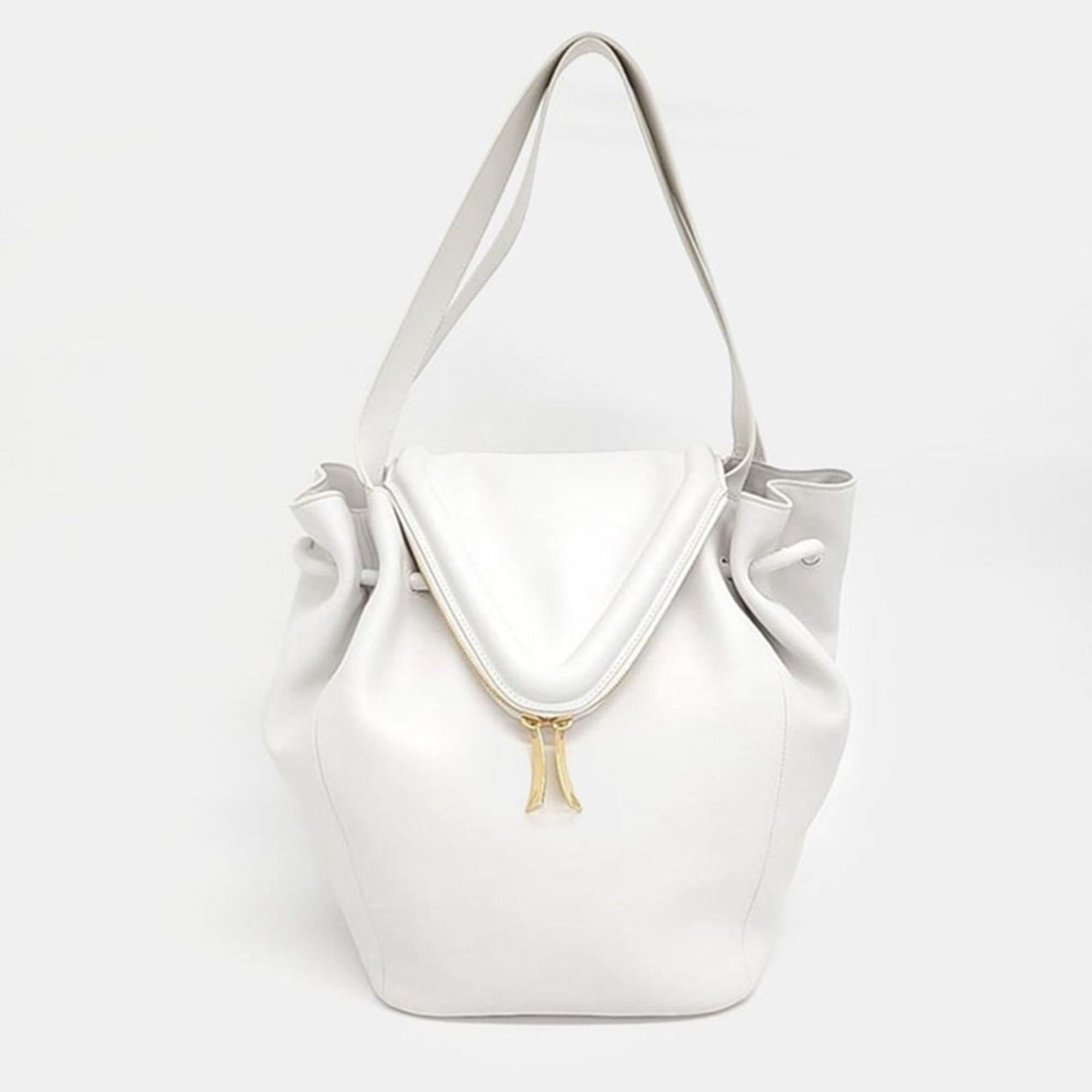 Bottega Veneta White Leather Beak Tote Bag, Tote Handbags - Luxury Closet catalog