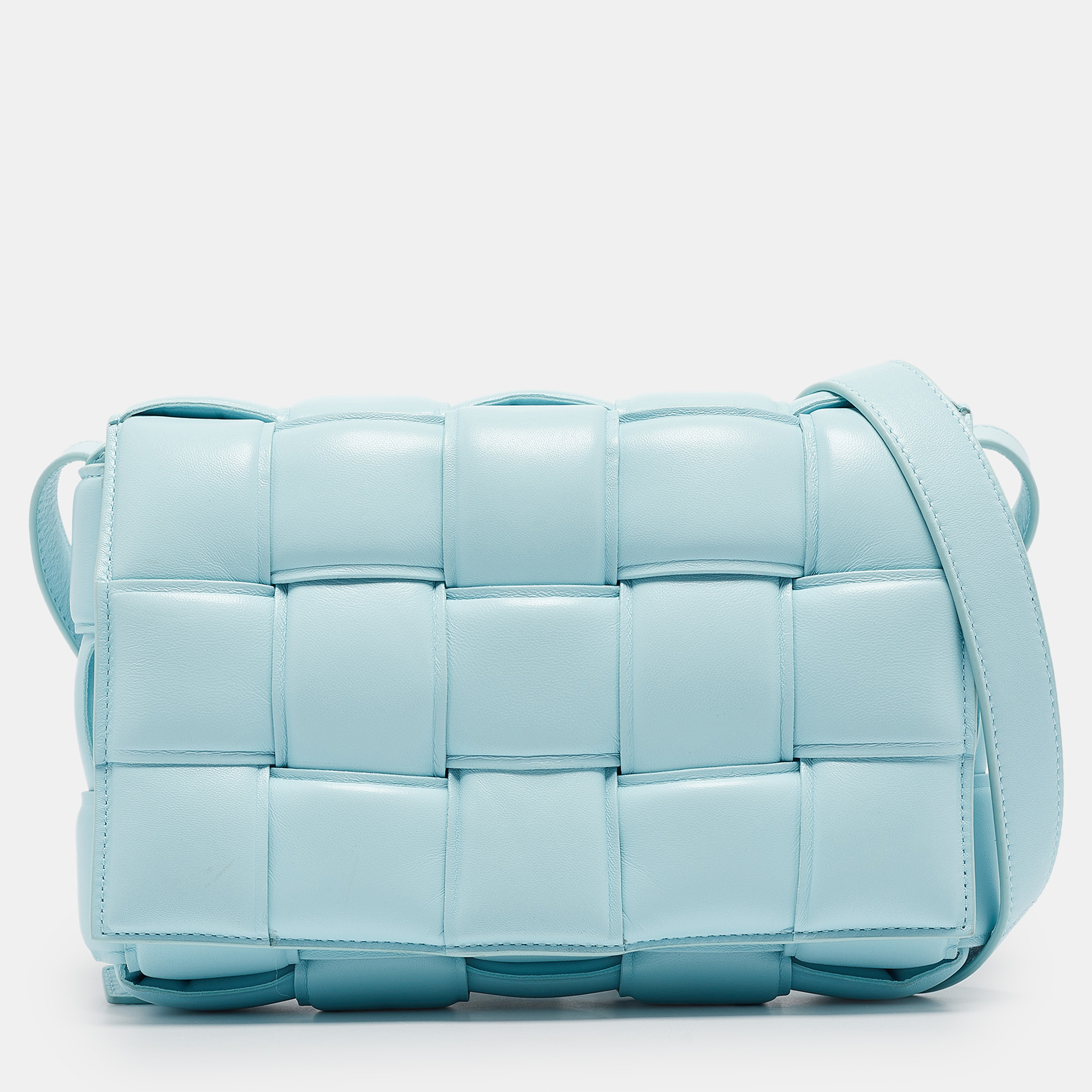 Bottega Veneta Light Blue Padded Leather Cassette Shoulder Bag, Shoulder Bags - Luxury Closet catalog