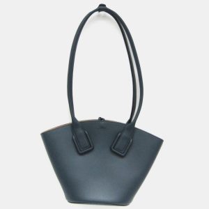 Bottega Veneta Navy Blue Leather Small Basket Tote Bag, Tote Handbags - Luxury Closet catalog