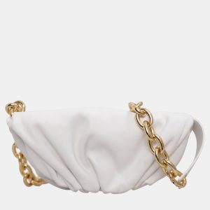 Bottega Veneta White Leather The Mini Pouch Belt Bag, Handbags - Luxury Closet catalog