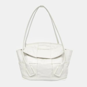 Bottega Veneta White Leather Mini The Arco Shoulder Bag, Shoulder Bags - Luxury Closet catalog
