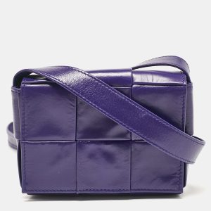 Bottega Veneta Purple Intrecciato Leather Mini Candy Cassette Crossbody Bag, Handbags - Luxury Closet catalog