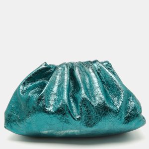 Bottega Veneta Metallic Green Leather Teen Pouch Clutch, Clutches & Special Occasion Bags - Luxury Closet catalog