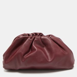 Bottega Veneta Burgundy Leather Leather Teen Pouch, Clutches & Special Occasion Bags - Luxury Closet catalog