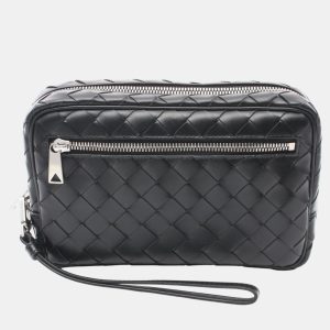Bottega Veneta Black Leather Intrecciato Small Wristlet Bag, Clutches & Special Occasion Bags - Luxury Closet catalog