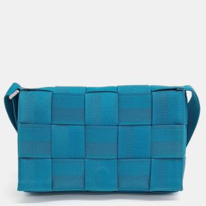 Bottega Veneta Blue Fabric Web Cassette Bag, Shoulder Bags - Luxury Closet catalog