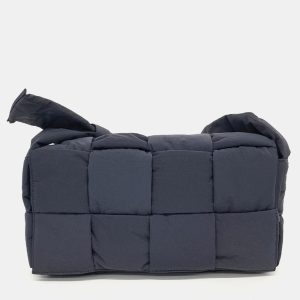 Bottega Veneta Navy Blue Fabric Padded Tech Cassette Bag, Shoulder Bags - Luxury Closet catalog