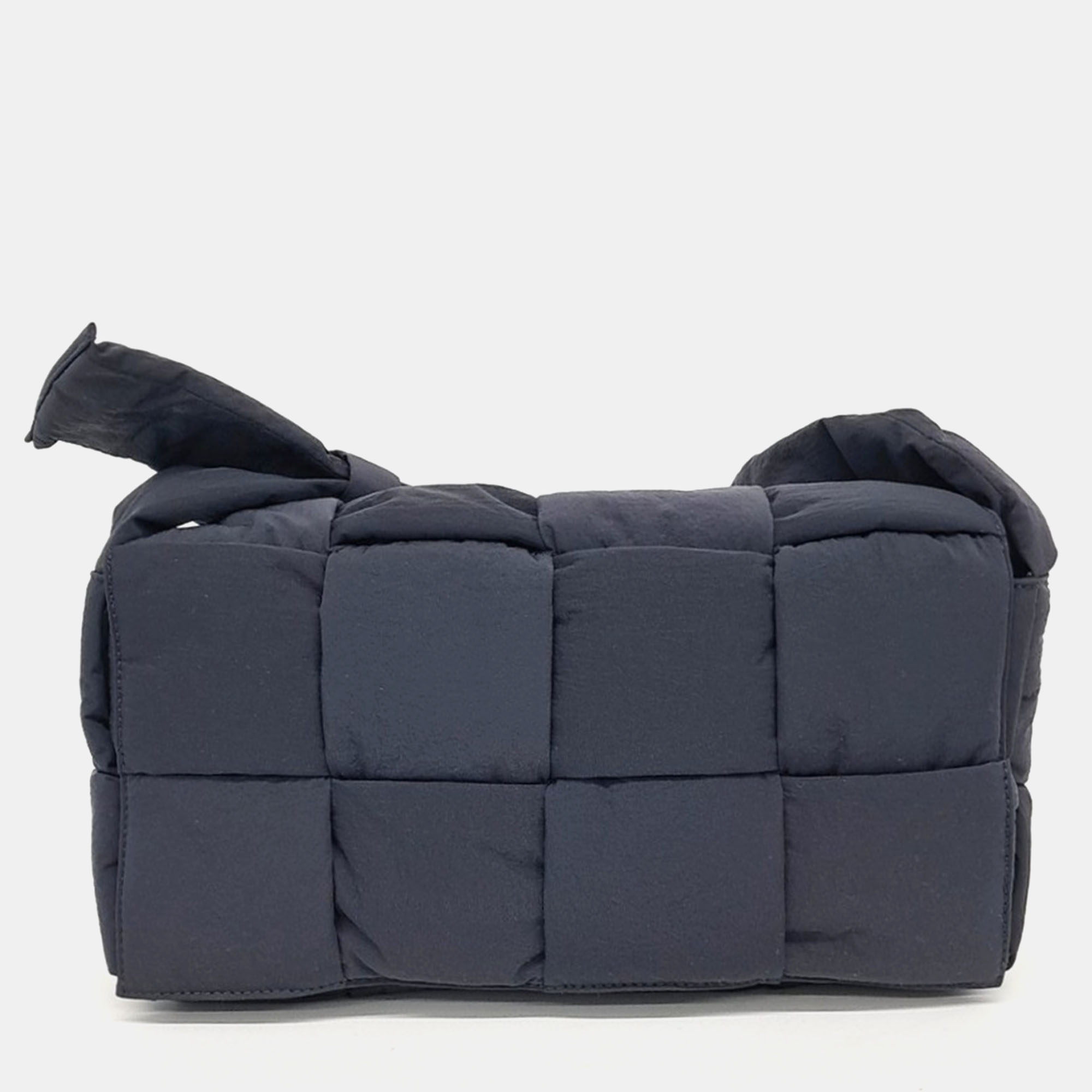 Bottega Veneta Navy Blue Fabric Padded Tech Cassette Bag, Shoulder Bags - Luxury Closet catalog