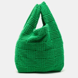 Bottega Veneta Green Intreccio Jacquard Terry Cloth Tote, Tote Handbags - Luxury Closet catalog