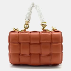 Bottega Veneta Brown Leather Padded Chain Cassette Bag, Shoulder Bags - Luxury Closet catalog