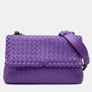 Bottega Veneta Purple Small Nappa Intrecciato Olimpia Shoulder Bag, Shoulder Bags - Luxury Closet catalog