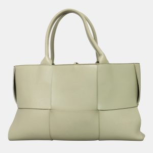 Bottega Veneta Green Leather Arco Tote Bag, Tote Handbags - Luxury Closet catalog