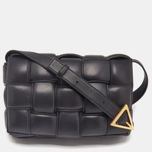 Bottega Veneta Black Intreccio Leather Padded Cassette Shoulder Bag, Shoulder Bags - Luxury Closet catalog