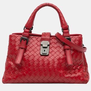 Bottega Veneta Red Nappa Intrecciato Roma Mini Satchel, Satchels - Luxury Closet catalog
