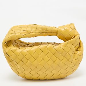 Bottega Veneta Yellow Intrecciato Leather Mini Jodie Hobo, Shoulder Bags - Luxury Closet catalog