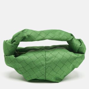 Bottega Veneta Green Intrecciato Print Fabric Mini BV Jodie Hobo, Shoulder Bags - Luxury Closet catalog