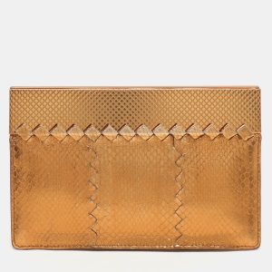 Bottega Veneta Gold Metalic Leather Frame Clutch, Clutches & Special Occasion Bags - Luxury Closet catalog