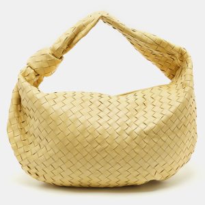 Bottega Veneta Yellow Intrecciato Leather Medium Jodie Hobo, Shoulder Bags - Luxury Closet catalog