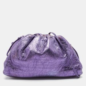 Bottega Veneta Metallic Purple Leather Mini The Pouch Clutch, Clutches & Special Occasion Bags - Luxury Closet catalog