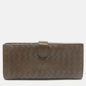 Bottega Veneta Dark Beige Intrecciato Leather Bifold Continental Wallet, Wallets & Money Clips - Luxury Closet catalog
