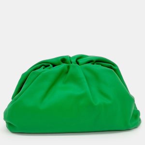 Bottega Veneta Green Leather Butter Calf Pouch, Clutches & Special Occasion Bags - Luxury Closet catalog