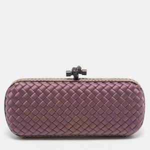 Bottega Veneta Purple Intrecciato Satin and Water Snakeskin Trim Knot Long Clutch, Clutches & Special Occasion Bags - Luxury Closet catalog