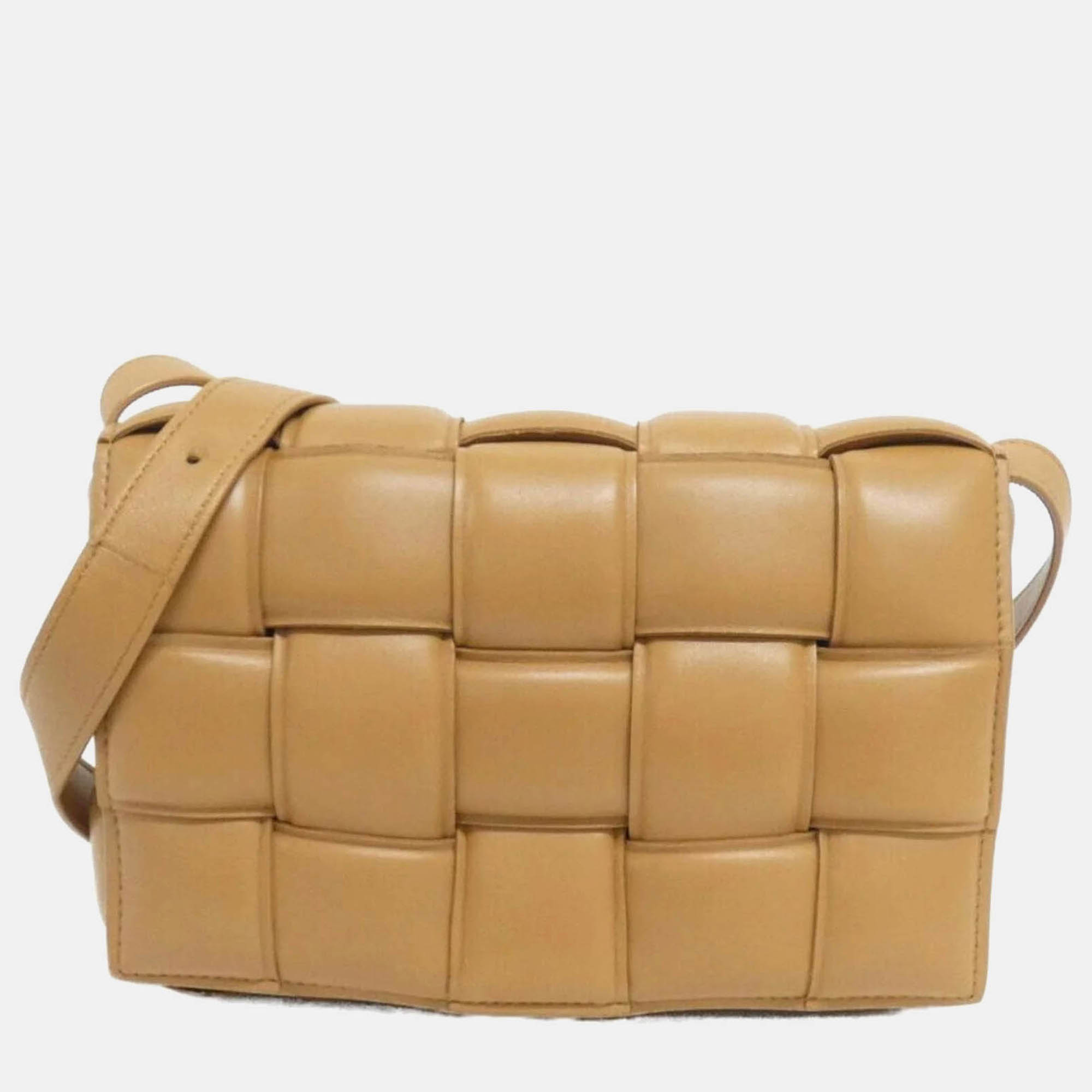 Bottega Veneta Beige Intrecciato Leather Shoulder Bag, Handbags - Luxury Closet catalog