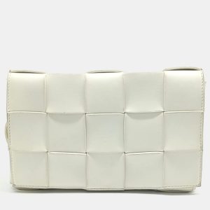 Bottega Veneta White Leather Cassette Bag, Handbags - Luxury Closet catalog