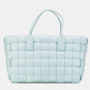 Bottega Veneta Blue Large Lambskin Intreccio Padded Tote, Tote Handbags - Luxury Closet catalog