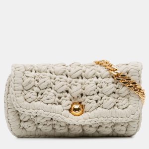 Bottega Veneta Crochet Brown Jersey Shoulder Bag, Shoulder Bags - Luxury Closet catalog
