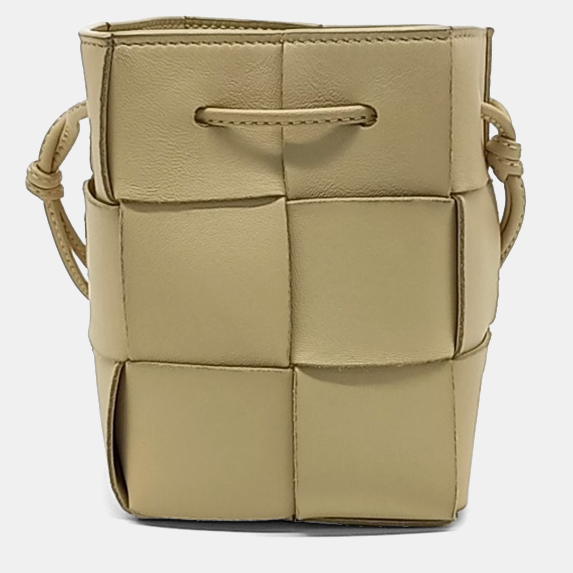 Bottega Veneta Beige Leather Cassette Mini Bucket Bag, Satchels - Luxury Closet catalog