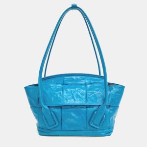 Bottega Veneta Blue Leather Arco Small, Tote Handbags - Luxury Closet catalog