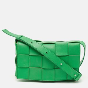 Bottega Veneta Green Intreccio Leather Cassette Shoulder Bag, Shoulder Bags - Luxury Closet catalog