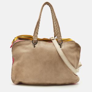 Bottega Veneta Multicolor Pebbled Leather Double Zip Satchel, Satchels - Luxury Closet catalog