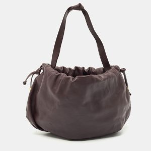 Bottega Veneta Dark Purple Leather Medium Bulb Shoulder Bag, Shoulder Bags - Luxury Closet catalog