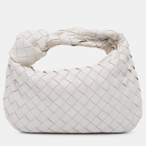Bottega Veneta White Mini Nappa Intrecciato Jodie, Shoulder Bags - Luxury Closet catalog