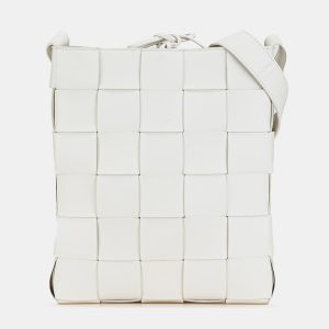 Bottega Veneta White Nappa Intrecciato Cassette Messenger, Shoulder Bags - Luxury Closet catalog