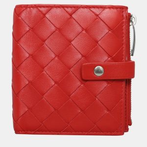Bottega Veneta Red Mini Intrecciato Bi-Fold Wallet, Wallets & Money Clips - Luxury Closet catalog