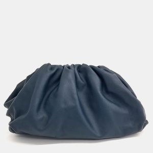 Bottega Veneta Navy Blue Leather Butter Calf Pouch, Wallets & Money Clips - Luxury Closet catalog