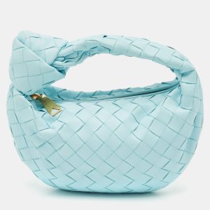 Bottega Veneta Light Blue Intrecciato Leather Mini Jodie Hobo, Shoulder Bags - Luxury Closet catalog