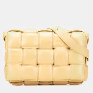 Bottega Veneta Yellow Nappa Intrecciato Padded Cassette Crossbody Bag, Shoulder Bags - Luxury Closet catalog