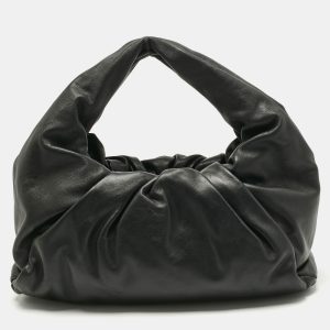 Bottega Veneta Black Leather Medium The Shoulder Pouch Bag, Shoulder Bags - Luxury Closet catalog