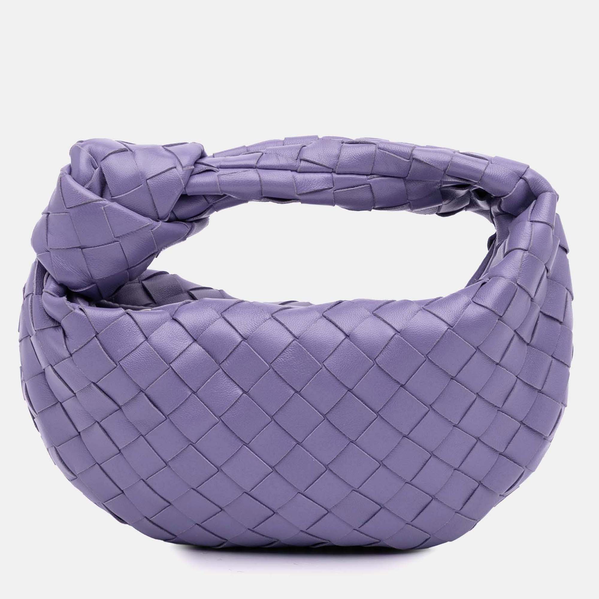 Bottega Veneta Purple Mini Nappa Intrecciato Jodie Bag, Shoulder Bags - Luxury Closet catalog