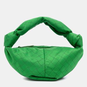 Bottega Veneta Green Mini Jacquard Intrecciato Double Knot Bag, Satchels - Luxury Closet catalog