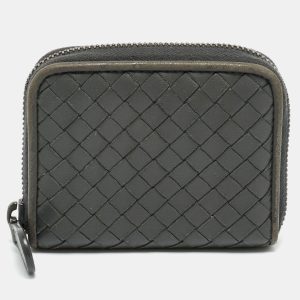 Bottega Veneta Grey Intrecciato Leather Zipped Coin Purse, Wallets & Money Clips - Luxury Closet catalog