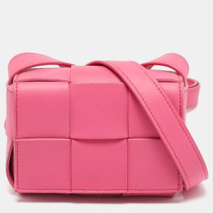 Bottega Veneta Pink Intreccio Leather Mini Cassette Shoulder Bag, Shoulder Bags - Luxury Closet catalog