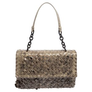 Bottega Veneta Beige Snakeskin Olimpia Shoulder Bag, Shoulder Bags - Luxury Closet catalog